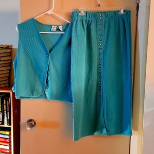 Vintage Two Piece Skirt Set